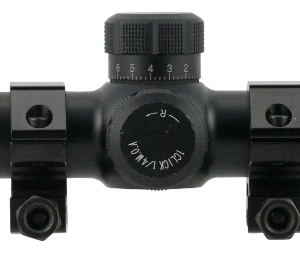 BSA TW4X30 Tactical Weapon  Black Matte 4x 30mm 1" Tube Mil-Dot Reticle Features AR & SKS Mounts & Rings