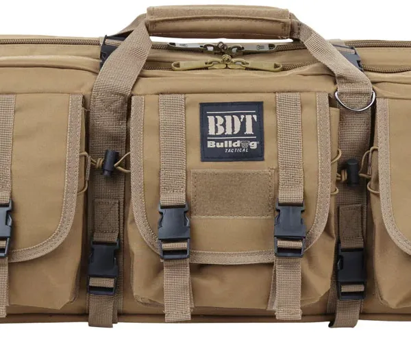 Bulldog BDT3038T BDT Tactical Single 38" Tan Nylon, 3 Accessory Pockets, Deluxe Padded Backstraps, Lockable Zippers, Padded Internal Divider