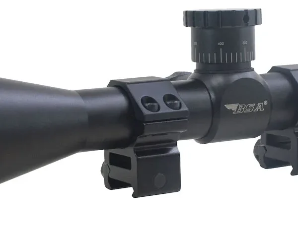 BSA 17312X40AO Sweet 17 Black Matte 3-12x 40mm AO 1" Tube 30/30 Duplex Reticle