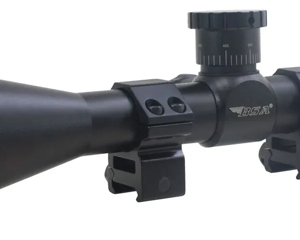 BSA 2239X40AOW Sweet 22 with Matte Black Finish, 3-9x 40mmAO, 30/30 Duplex Reticle, 1" Tube, 25 MOA Adj Size & Dovetail Mount Type Includes Rings