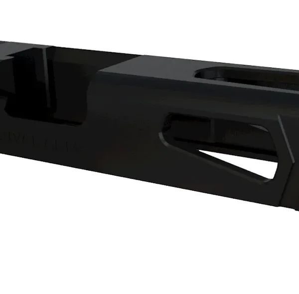 Rival Arms RA10G105A Precision Slide A1 QPQ Black 17-4 Stainless Steel with Front/Rear Serrations & Doctor Optic Cut for Glock 17 Gen3