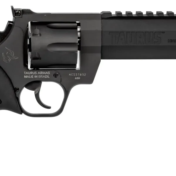 Taurus 2440061RH Raging Hunter  44 Rem Mag 6rd 6.75" Matte Black Oxide Steel Black Rubber with Integrated Red Cushion Insert Grip