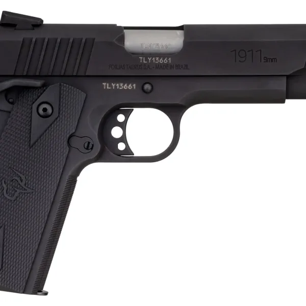 Taurus 11911019MM 1911  9mm Luger 9+1 5" Barrel, Matte Black Finish Beavertail Frame, Serrated Matte Black Steel Slide & Checkered Polymer Grip Includes Magazine