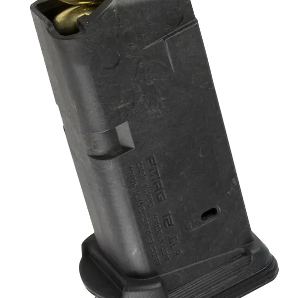 Magpul MAG674-BLK PMAG GL9 12rd 9mm Luger Compatible w/Glock 26 Black Polymer