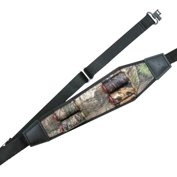 GrovTec US Inc GTSL116 Shotgun Ammo  with Realtree Xtra Finish, Padded Design, 4 Shell Loops & Locking Swivels for Shotguns