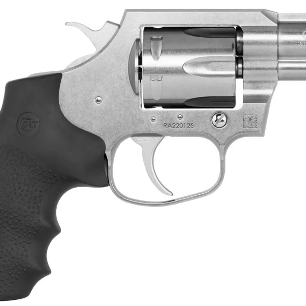 Colt Mfg KCOBRASB2BBS King Cobra Carry 357 Mag 6 Shot 2" DA/SA Brushed Stainless Steel Barrel, Cylinder & Frame, Black Hogue Rubber w/Finger Grooves Grip