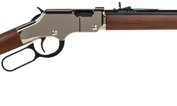 Henry H004SY Golden Boy Silver Youth 22 Long/22 LR/22 Short 16 LR/21 Short, 17" Blued Octagon Barrel, Nickel-Plated Steel Receiver, American Walnut