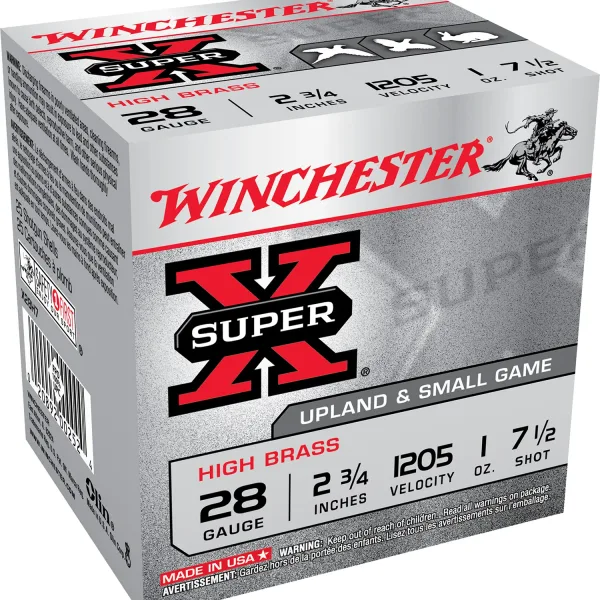 Winchester Ammo X28H7 Super X Heavy Game Load High Brass 28Gauge 2.75" 1oz 7.5Shot 25Per Box/10 Case