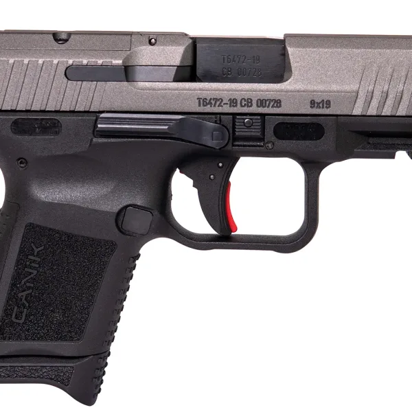 Canik HG5610TN TP9 Elite Subcompact 9mm Luger 3.60" 15+1,12+1 Black Frame with with Optic Cut Tungsten Gray Cerakote Steel Slide, Interchangeable Backstrap Grip & Picatinny Rail
