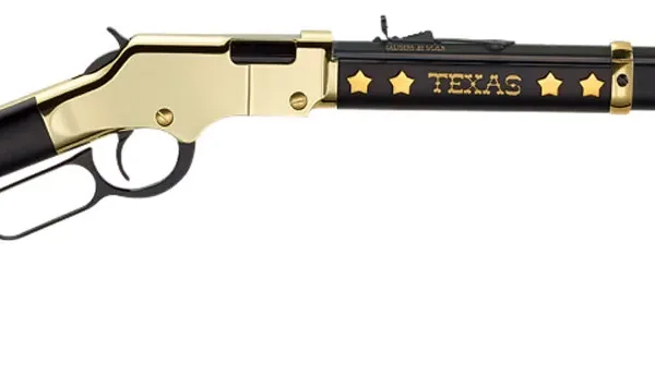 Henry H004TX Golden Boy Texas Tribute Full Size 22 Short, 22 Long, 22 LR, 16 LR/21 Short, 20" Blued Barrel, Brasslite Metal Finish & American Walnut Stock Right Hand