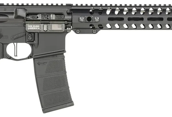 Patriot Ordnance Factory 01644 Minuteman Direct Impingement 5.56x45mm 30+1 16.50" Nitride Treated Threaded Barrel, Black Hard Coat Anodized Receiver, Synthetic 6 Position MFT Minimalist Stock