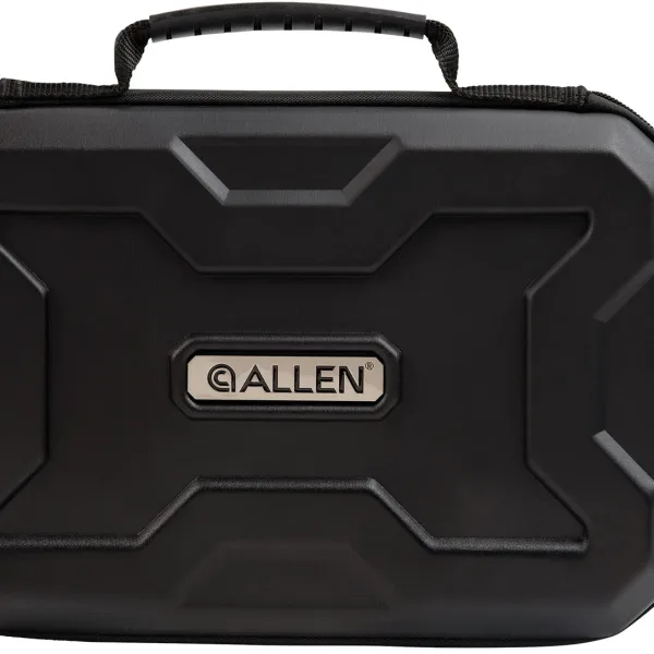 Allen 8212 EXO  Handgun Case Black Polymer, Egg Crate Foam, Lockable Zipper & Molded Rubber Handle 12" L