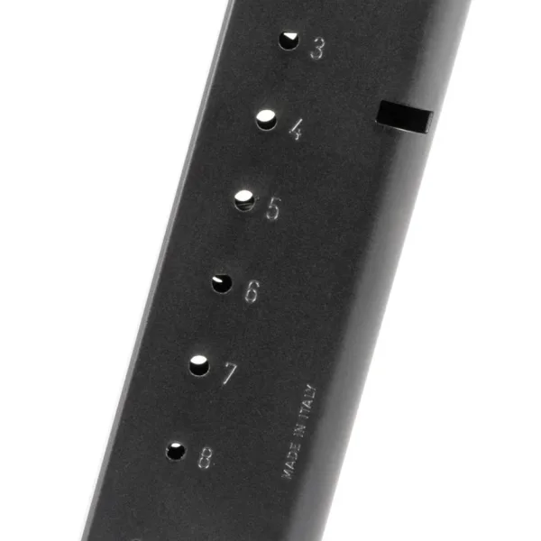 Mec-Gar MGCG4508MATCH Standard  8rd Detachable w/Match Grade Floor Plate 45 ACP Fits 1911 Government Blued w/Anti-Friction Coating Carbon Steel