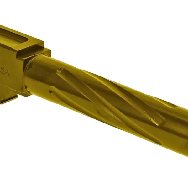 Rival Arms RA20G102E Precision V1 Drop-In Barrel 9mm Luger 4.49" Gold PVD Finish 416R Stainless Steel Material with Threading for Glock 17 Gen3-4