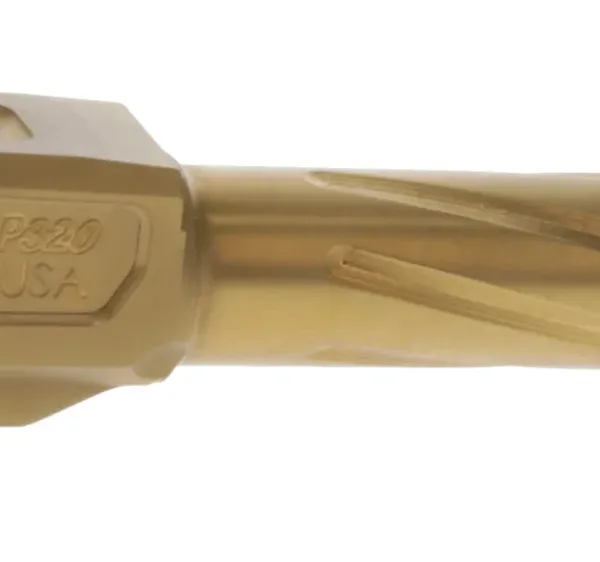 Rival Arms RA20P301E Precision Drop-In Barrel 9mm Luger 3.90" Gold PVD Finish  4340H Steel Material for Sig P320 Carry