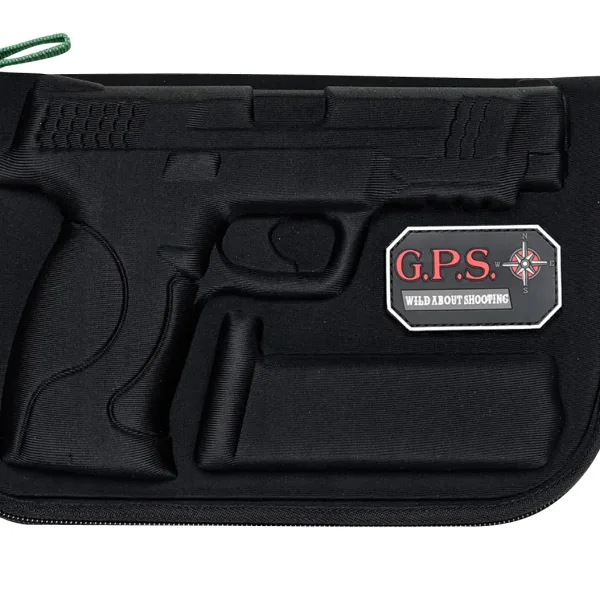 GPS Bags 912PC Custom Molded w/ Lockable Zippers Internal Mag Holder & Black Finish for S&W M&P Full-Size/Compact (9mm Luger/40 S&W/45 ACP)