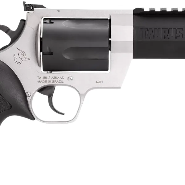 Taurus 2460055RH Raging Hunter  460 S&W Mag 5rd 5.12" Matte Black Oxide Cylinder & Barrel Matte Stainless Steel Frame Black Rubber with Integrated Cushion Insert Grip