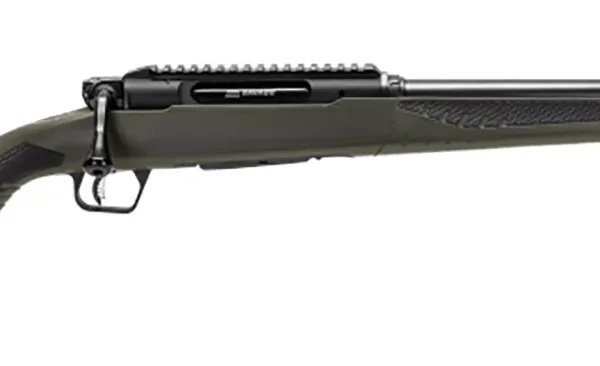 Savage Arms 57655 Impulse Hog Hunter 30-06 Springfield 4+1 Matte Black 20" Threaded Barrel/Rec, Matte OD Green Fixed AccuStock with AccuFit, Includes Detachable Box Mag