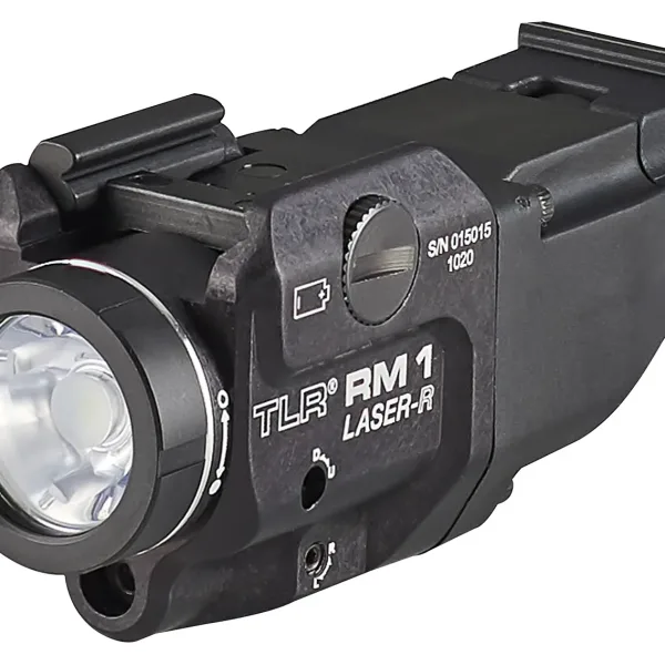 Streamlight 69446 TLR RM 1 Laser Rail Mounted Tactical Lighting System  Black Anodized 500 Lumens  White LED/Red Laser