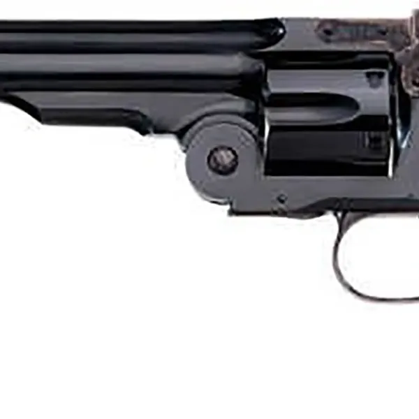 Taylors & Company 550652 Top Break Schofield 44-40 Win Caliber with 7" Barrel, 6rd Capacity Cylinder, Overall Blued Engraved Finish Steel & Walnut Grip
