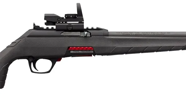 Winchester Repeating Arms 521104102 Wildcat Combo Full Size 22 LR 10+1 18" Matte Blued Sporter Barrel, Picatinny Rail Matte Black Polymer Receiver, Gray Synthetic Stock, Reflex Red Dot, Ambidextrous