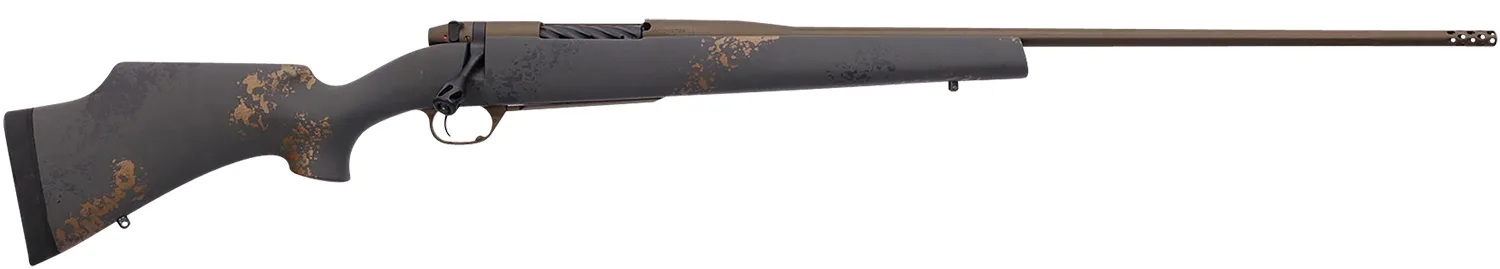 Weatherby MCU03N240WR6B Mark V Camilla Ultra Lightweight Compact 240 Wthby Mag 4+1 24" Barrel, Midnight Bronze Cerakote Metal Finish, Black with Smoke/Gold Sponge Accents Monte Carlo Stock
