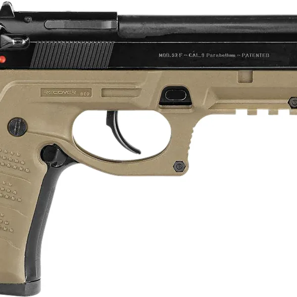 Recover Tactical BC2-02 Grip & Rail System  Tan Polymer Picatinny for Most Beretta 92 & M9 Models