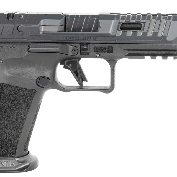 Canik HG6815N SFx Rival 9mm Luger 18+1 5" Black Steel Barrel, Dark Side Ported/Serrated Steel Slide, Polymer Frame w/Beavertail & Picatinny Rail, Ambidextrous