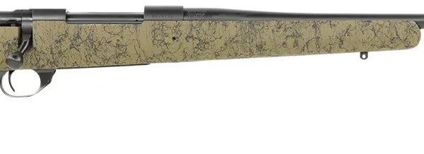 Howa HHS43333 M1500 HS Precision 300 Win Mag 3+1 24" Blued Threaded Barrel/Rec, Green with Black Webbed HS Precision Stock