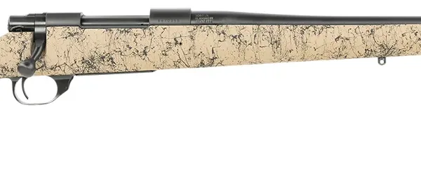 Howa HHS43164 M1500 HS Precision 308 Win 5+1 22" Threaded Barrel, Black Metal Finish, Tan Black Webbed Fixed HS Precision Stock