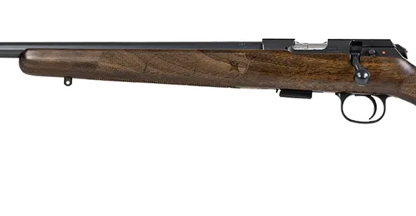CZ-USA 02390 CZ 457 American Full Size 22 LR 5+1 24" Black Nitride Black Nitride Steel Receiver Turkish Walnut Fixed American Style Stock Left Hand