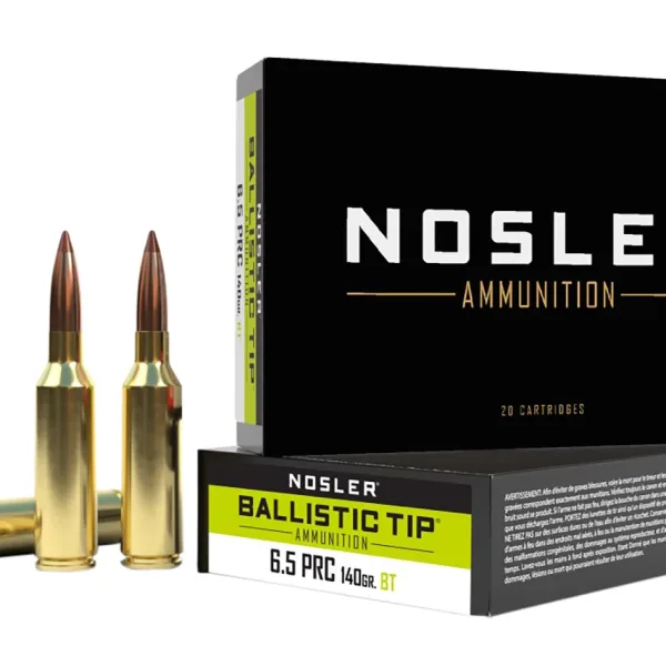 Nosler 43457 Ballistic Tip  6.5PRC 140gr Spitzer Boat Tail 20 Per Box/10 Case