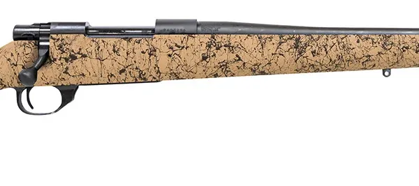 Howa HHS43334 M1500 HS Precision 300 Win Mag 3+1 24" Blued Threaded Barrel/Rec, Tan with Black Webbed HS Precision Stock