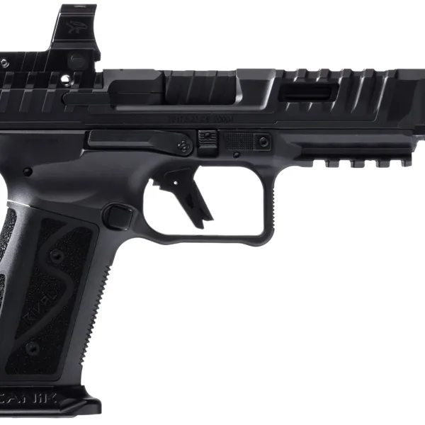 Canik HG7607N SFx Rival-S Full Size Frame 9mm Luger 18+1, 5" Black Steel Barrel, Dark Side Optic Ready/Serrated w/Ports Steel Slide, Steel Frame w/Picatinny Rail, MeCanik MO2 Red Dot, Ambidextrous