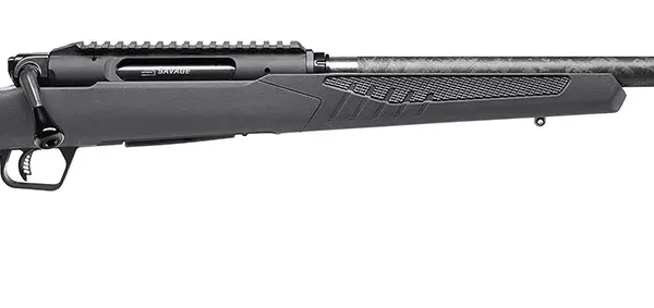 Savage Arms 57903 Impulse Mountain Hunter 300 PRC 3+1 24" Threaded Proof Research Carbon Fiber Barrel, Gray AccuStock with Black Rubber Cheek Piece and Grips