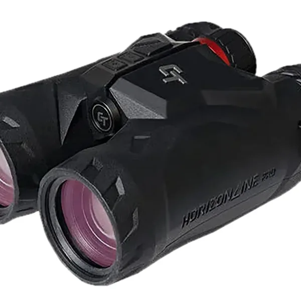 Crimson Trace 013002001 Horizonline 2K Pro Laser Rangefinding 10x42mm Red Illuminated Reticle Black Polymer