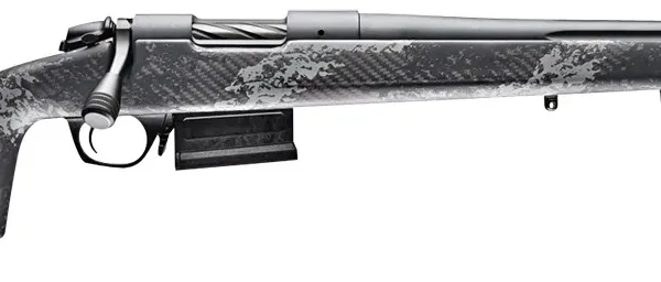 Bergara Rifles B14S752 B-14 Crest 6.5 Creedmoor 3+1 20" Fluted/Threaded, Sniper Gray Cerakote Barrel/Rec, Monte Carlo Carbon Fiber Stock with Black & Gray Splatter, Omni Muzzle Brake