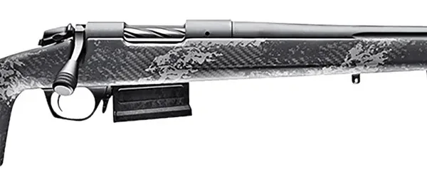 Bergara Rifles B14SM759 B-14 Crest 6.5 PRC 3+1 20" Fluted/Threaded, Sniper Gray Cerakote Barrel/Rec, Monte Carlo Carbon Fiber Stock with Black & Gray Splatter, Omni Muzzle Brake