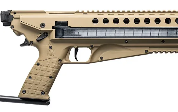 Kel-Tec R50TAN R50  5.7x28mm 50+1 16.10" Threaded Barrel, Tan Receiver & Polymer Grip, Side-Folding Stock, Adjustable Sights, QD Sling Mount