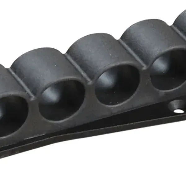 ADAPTIVE TACTICAL AT06000R Receiver Mounted Shell Carrier  6rd Non-Glare Black Synthetic Rubber Fits Remington 870/1100/1187 12 Gauge