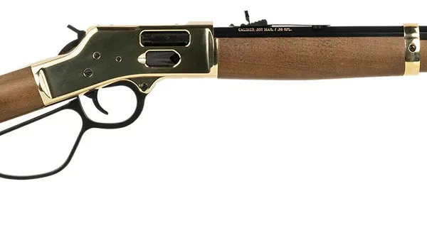 Henry H006GL Side Gate  44 Mag/44 Special 10+1 20" Blued Octagon Barrel, Polished Brass Rec, American Walnut Stock, Adj. Sight, Large Loop Lever