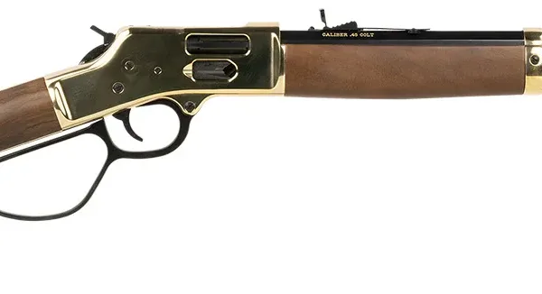 Henry H006GCL Side Gate  45 Colt (LC) 10+1 20" Blued Octagon Barrel, Polished Brass Rec, American Walnut Stock, Adj. Sight, Large Loop Lever
