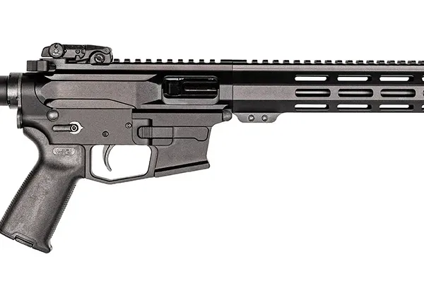 ArmaLite M-15 PDW 9mm Luger 33+1 16", Black, Muzzle Brake, Magpul Furniture, STR Stock, MOE+ Grip, MBUS Sights (Glock Mag Compatible)