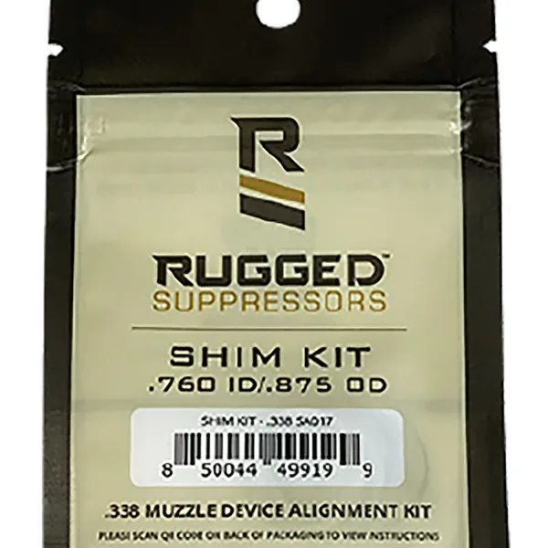Rugged Suppressors SA017 Shim Kit  338 Cal (6.8mm) for 3/4"-24, M18x1, M18x1.5 tpi (3 Sizes)