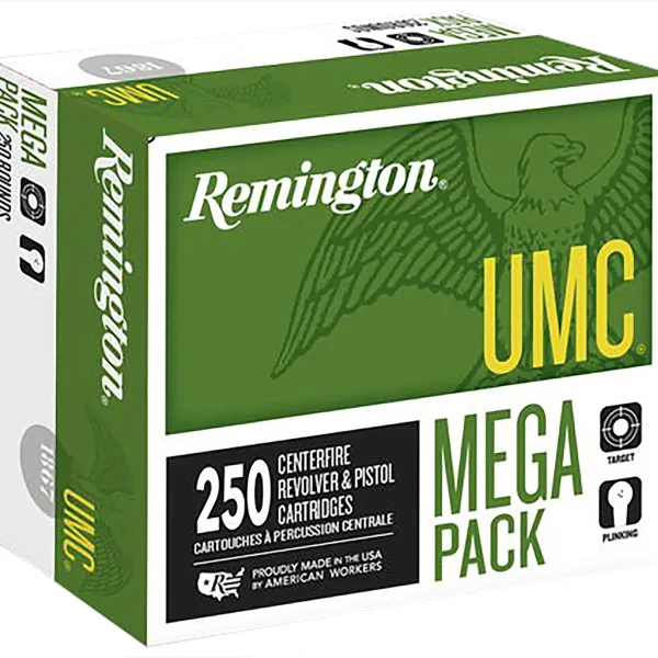 Remington Ammunition 23779 UMC Mega Pack 40S&W 180gr Full Metal Jacket 250 Per Box/4 Case