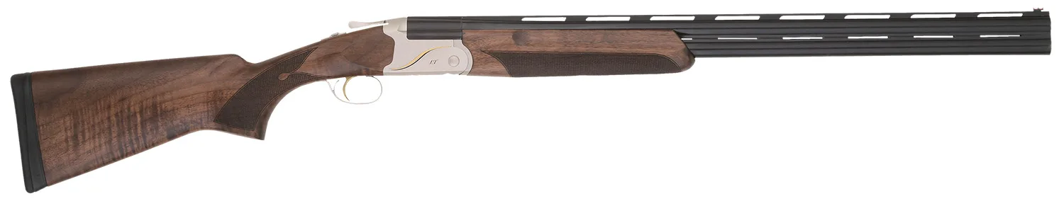 TriStar 33138 Trinity II LT Over/Under 410 Gauge Break Open 3" 2rd 28" Blued Barrel, Silver Steel Rec, Deluxe Walnut Furniture, Fiber Optic Sight, 5 Chokes