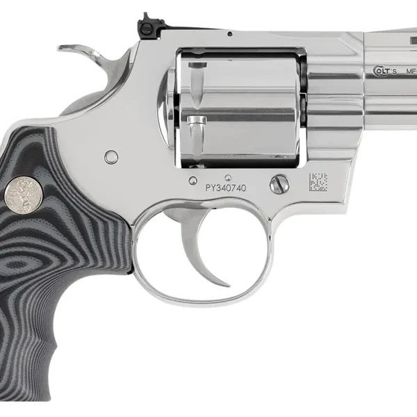 Colt Mfg PYTHONSP3NS Python Combat Elite 357 Mag 6 Shot, 3" Stainless Barrel, Cylinder & Frame, Black G10 Grip