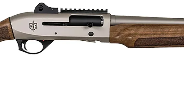 MAC 21000159 2 Tactical Marine 12 Gauge 3" 5+1 18.50", Electroless Nickel Barrel/Rec, Walnut Furniture, Ghost Ring Sight, Optics Mount, 3 Chokes