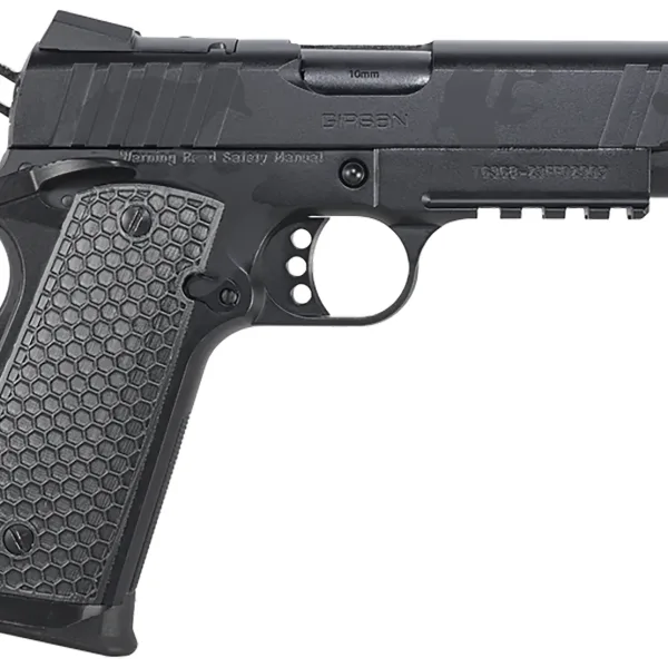 Girsan 391154 MC1911 C Influencer Compact 45 ACP 8+1 4.40" Black Steel Barrel, Black Camo Optic Ready/Serrated Steel Slide & Frame w/Picatinny Rail & Beavertail, Black Polymer Grip