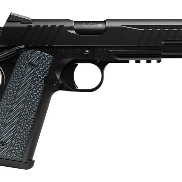 Savage Arms 67211 1911 Government 9mm Luger 10+1 5" Black Stainless Steel Barrel. Black Nitride Serrated Stainless Steel Slide. Black Nitride Stainless Steel Frame w/Picatinny Rail, Black VZ Grip